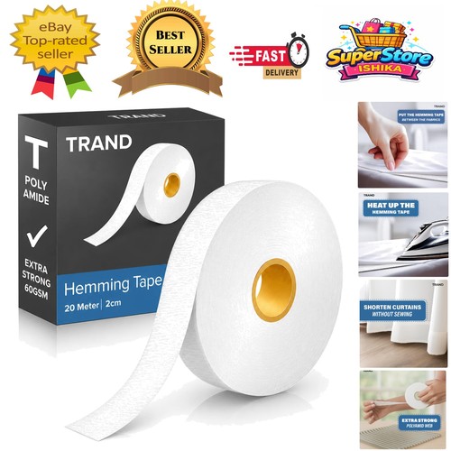 White 20m 2cm iron hem - 20m,