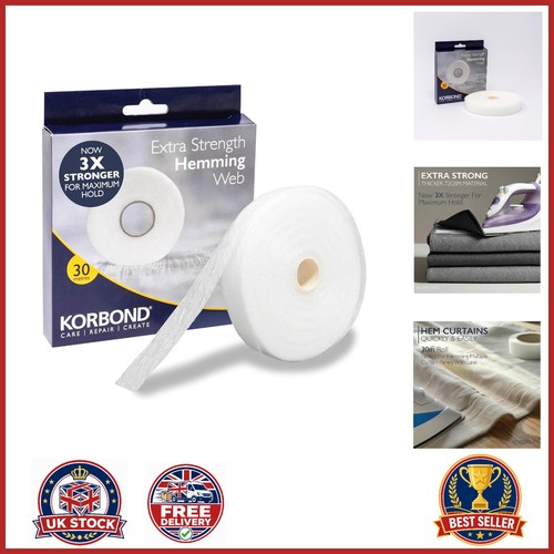 White iron hemming - iron-on, 30m